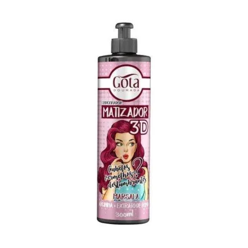 Condicionador Matizador Gota 3d 300ml Marsala - GOTA - Higiene E Beleza