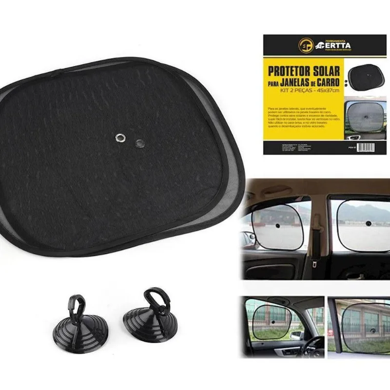 Telas Protetoras Solar Para Janelas De Carro - Kit Com 2