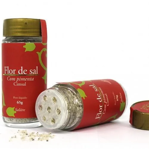 Flor De Sal Com Pimenta 65g Cimsal - SOSAL - Mercearia