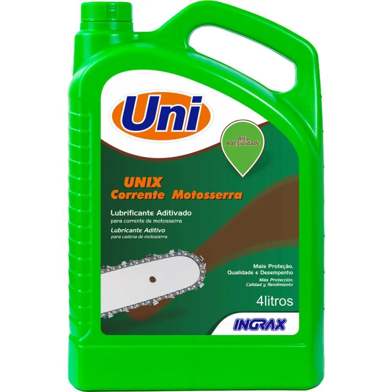 Óleo para corrente de motosserra Unix 4 litros UNI INGRAX - INGRAX