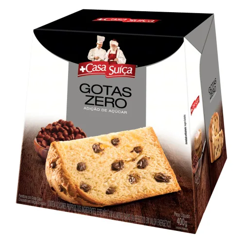 Panettone Casa Suíça Gotas De Chocolate Zero Açúcar - CASA SUICA - Padaria