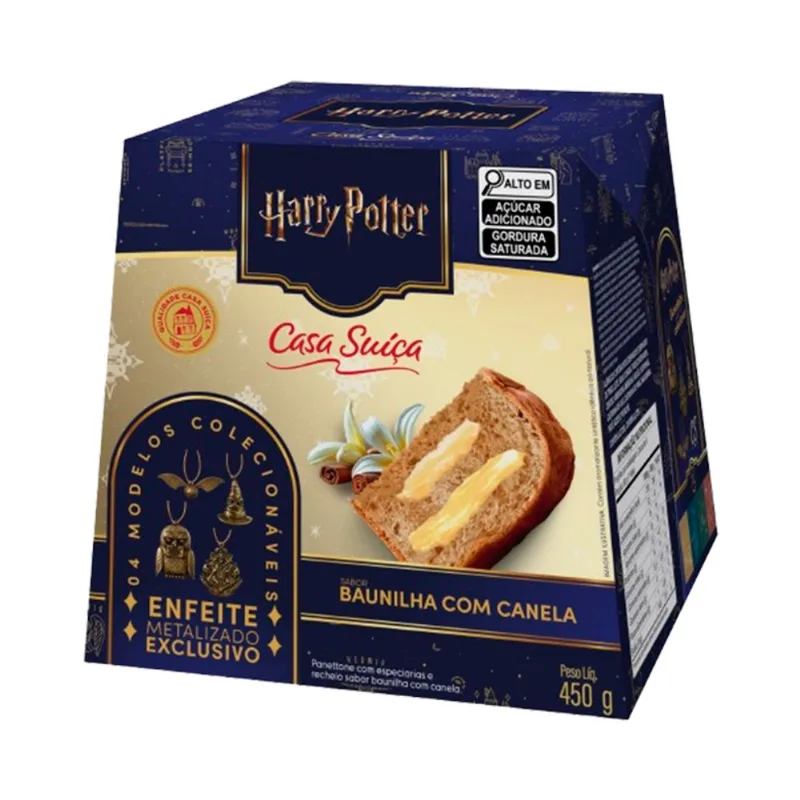 Panettone Casa Suiça Harry Potter Baunilha com Canela 450g