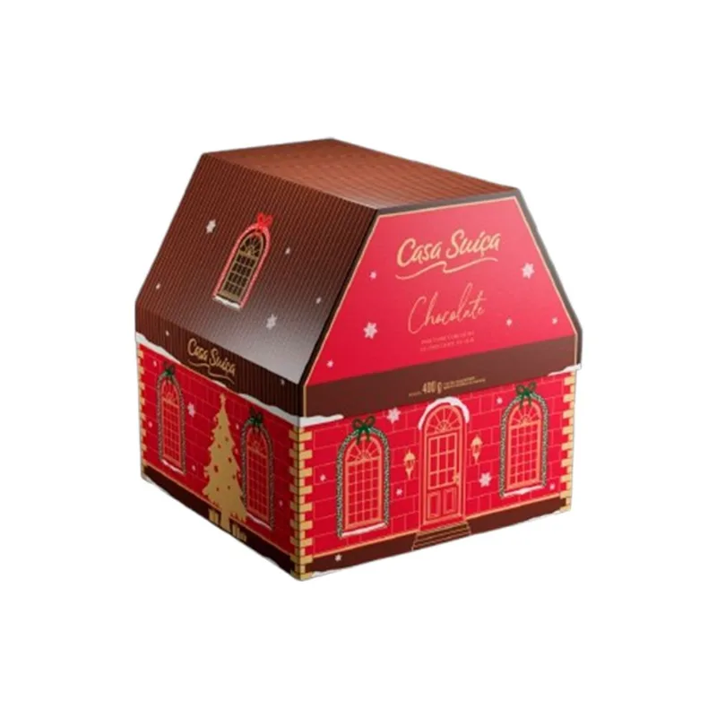 Panettone Casa Suiça Casinha Gotas de Chocolate 400g