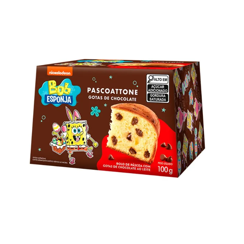 Pascoattone Bob Esponja Gotas Chocolate ao Leite 100g