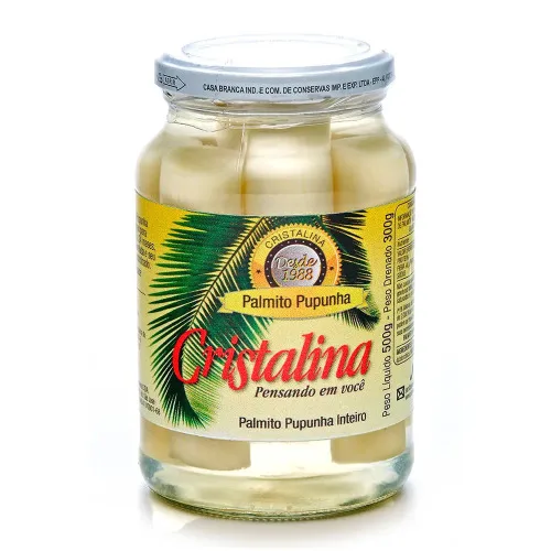 Palmito Cristalina 180gr Pupunha Inteiro - CRISTALINA