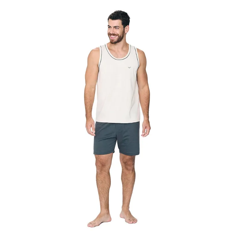 Pijama Regata Masc 258023 - Bege Areia Gg Gg