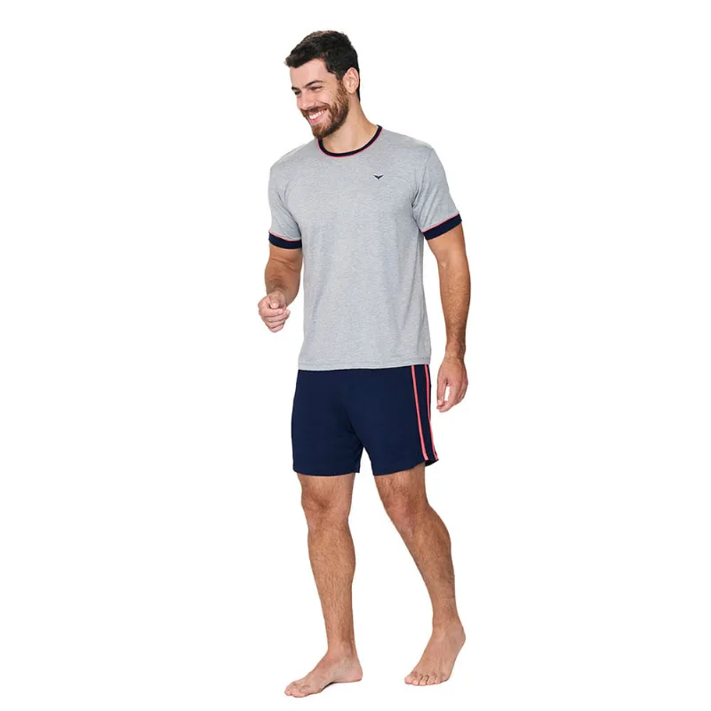 Pijama Dec Careca Masc 258054 - Mescla Medio G G