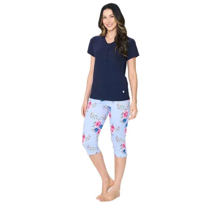 Pijama: Pescador Malha Floral 255031 - Floral Rosas G G