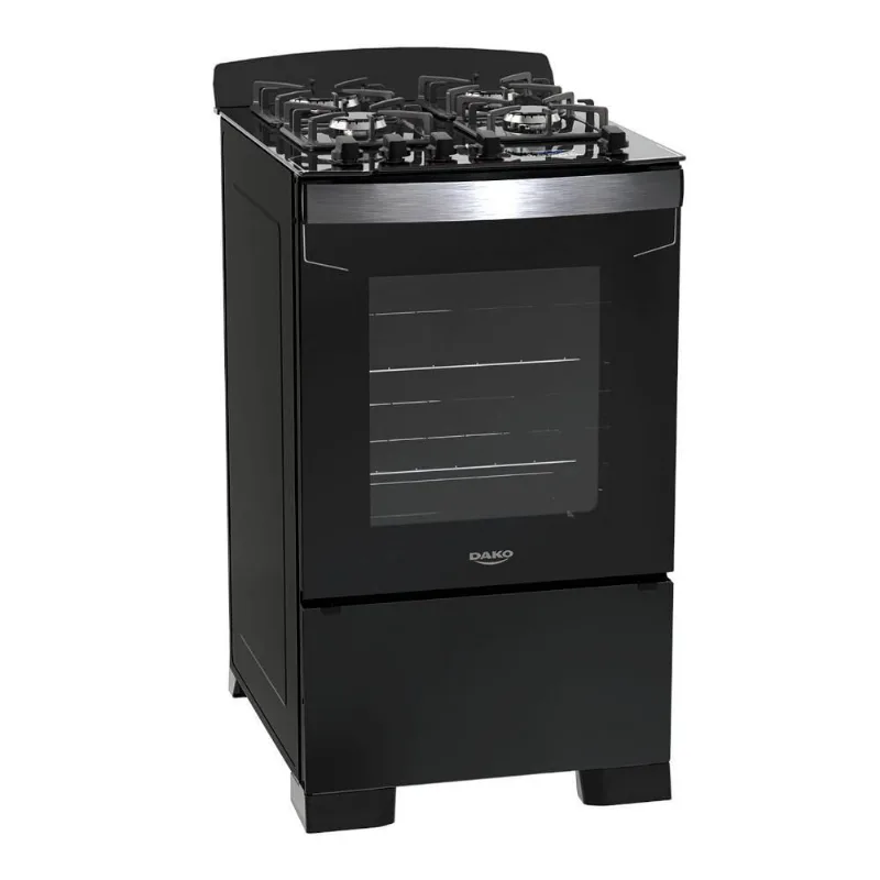 Fogão 4b Dako Diplomata Mesa Vidro Grill Elétrico Pt Bivolt Bivolt
