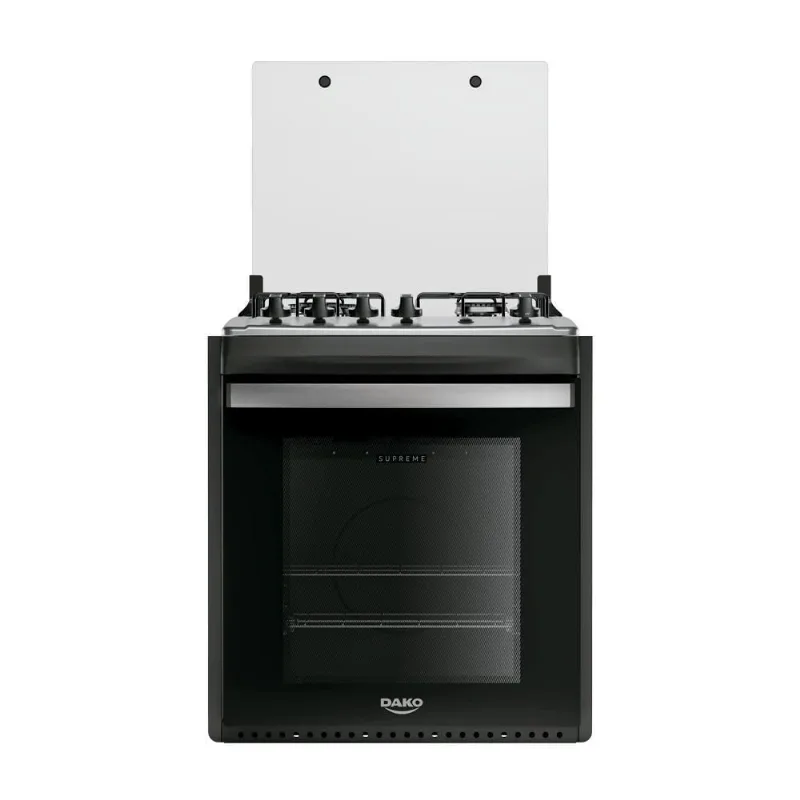 Fogão 4 Bocas Embutir Dako Supreme Mesa De Inox Preto Bivolt