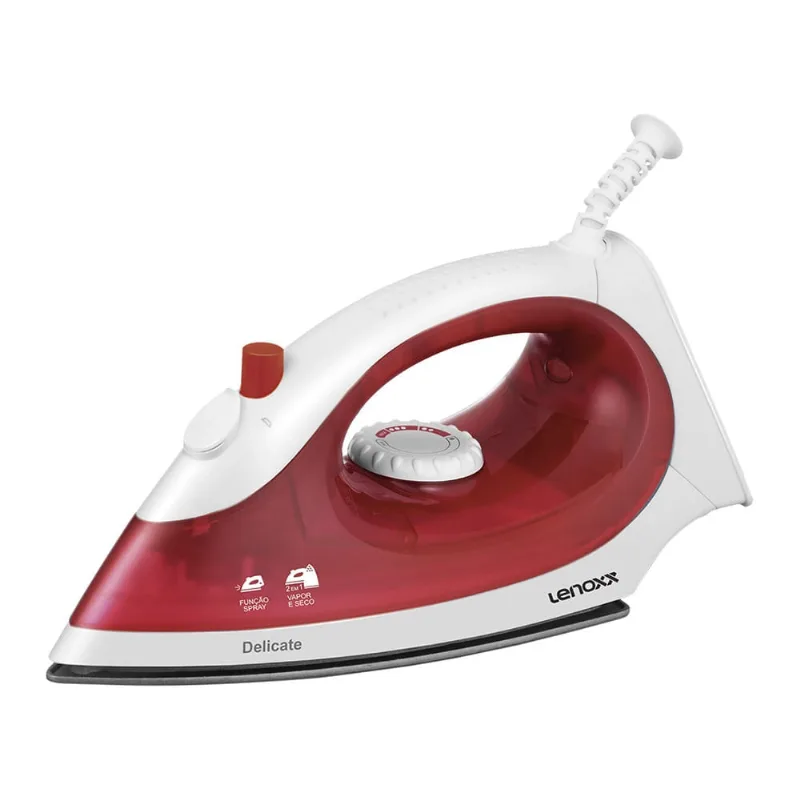 Ferro de Passar Roupa a Vapor Lenoxx Delicate PFF657 Vermelho 220V UNICA / 220V