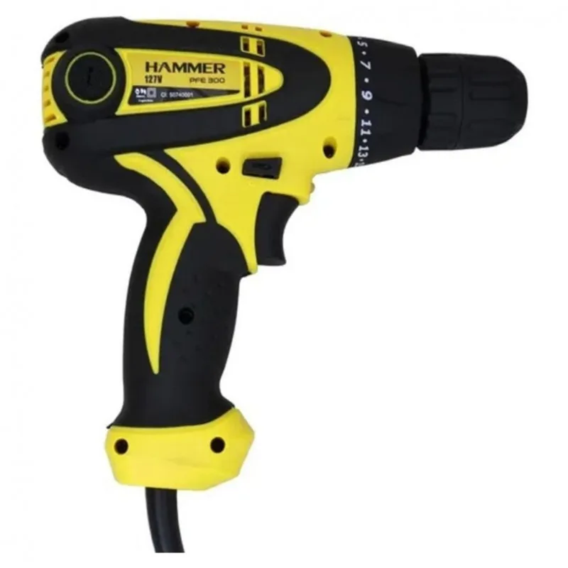 Furadeira E Parafusadeira Hammer Pfe300 3/8 300w 220v