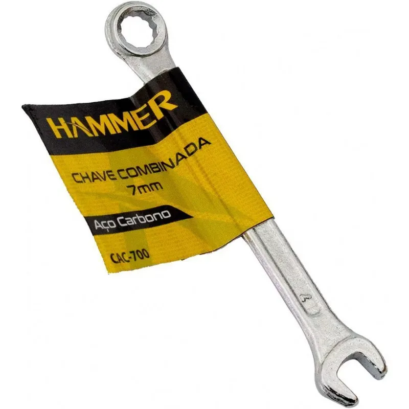 Chave Combinada Hammer Aço Cromo Vanádio 07mm