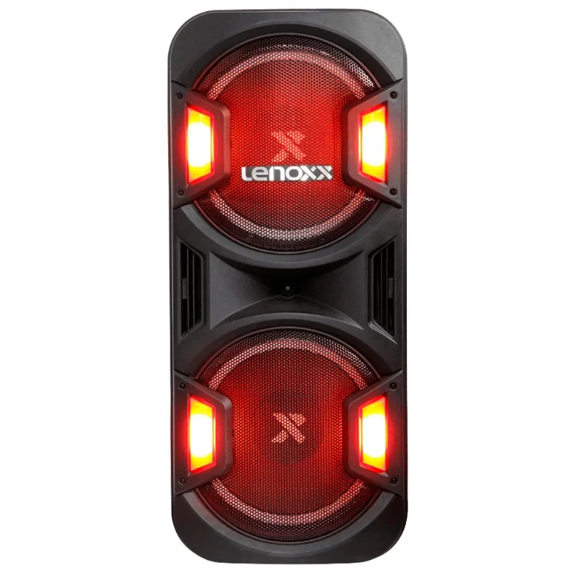 Caixa De Som Torre 12 Lenoxx 2x Woofers 1600W Bivolt LTS12 Preto E Laranja (MP)