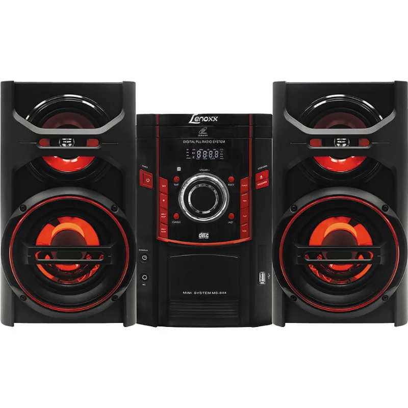Mini System Com Cd. Mp3. 50wrms. Entradas Usb. Microfone E Auxiliar Lenoxx Ms-844