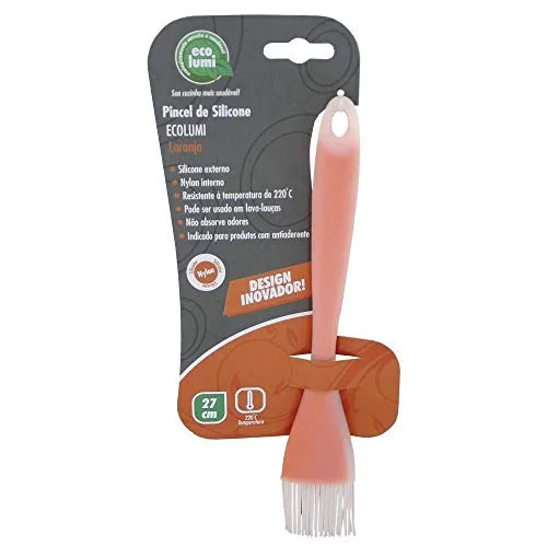 Pincel Silicone Eco Lumi Laranja - GEDEX