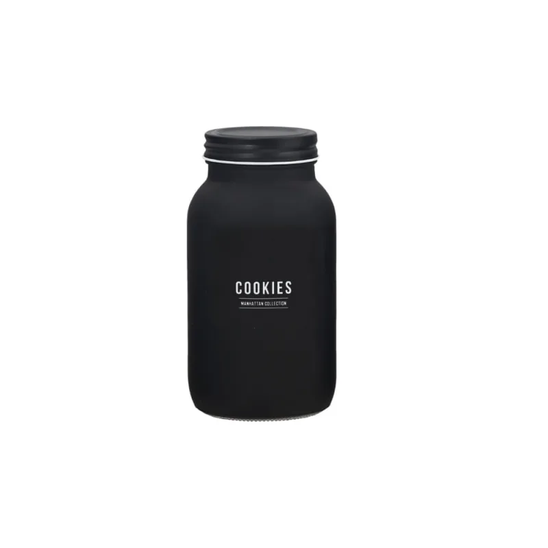 Pote de Vidro Manhattan Preto 950 ml - HAUSKRAFT - Utilidades Domesticas