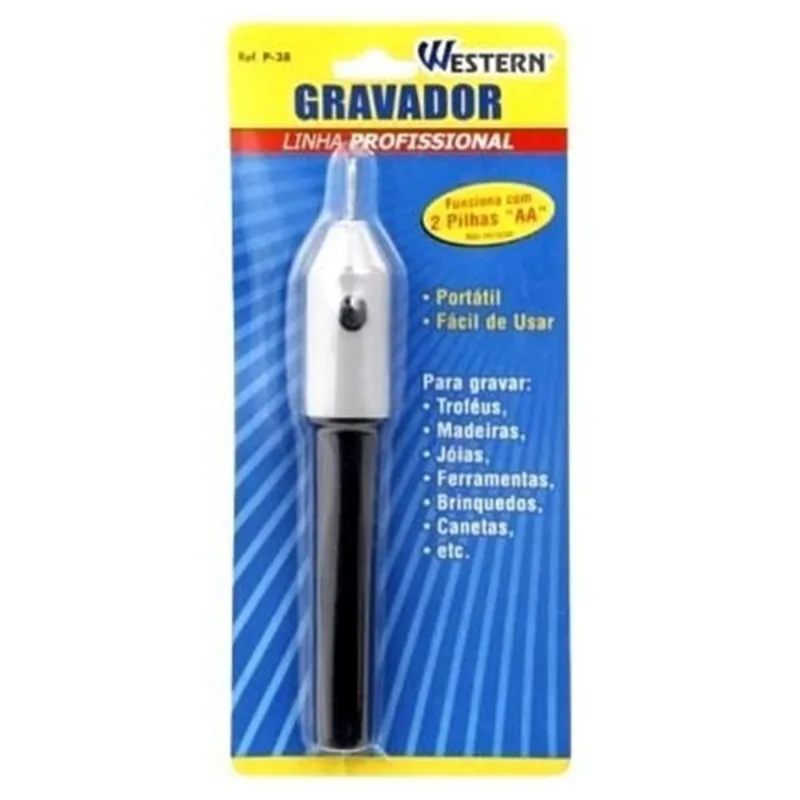 GRAVADOR PORTÁTIL TIPO CANETA RETÍFICA A PILHA WESTERN