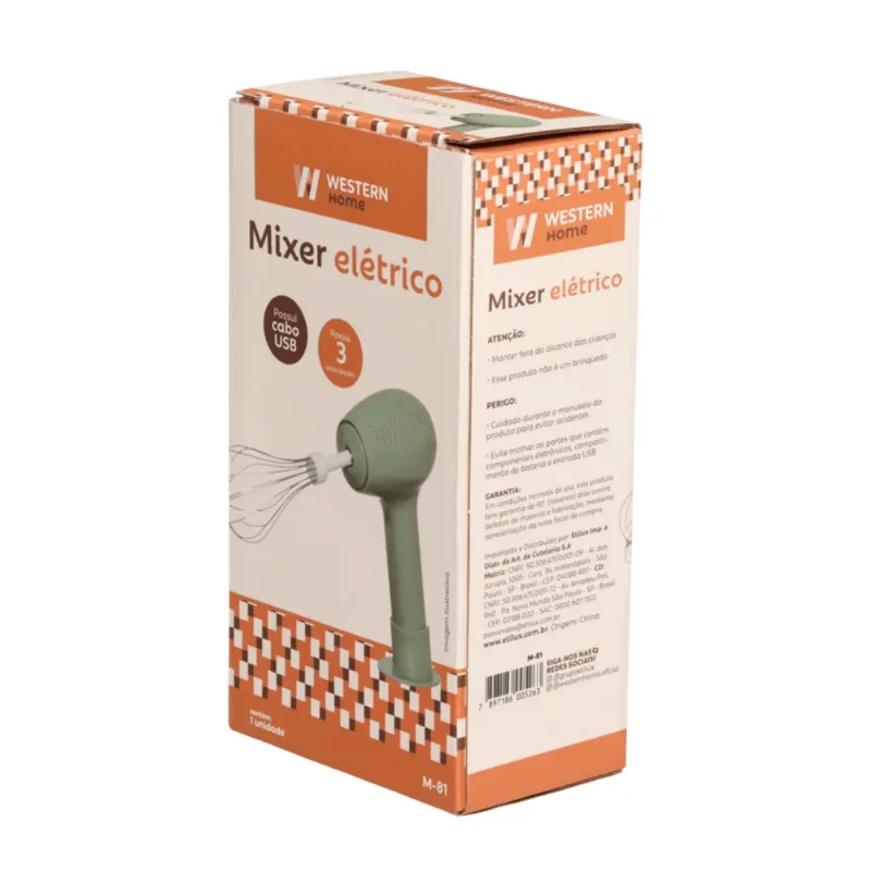 Mixer Eletrico Western Home 5v 3vel. Usb