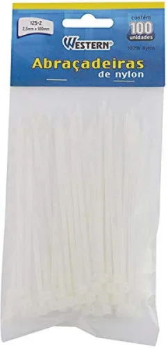 Abracadeira Nylon 2,5x100 - WESTERN - Papelaria