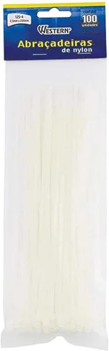 Abracadeira Nylon 1,5x200mm Rf 125 4 - WESTERN - Papelaria
