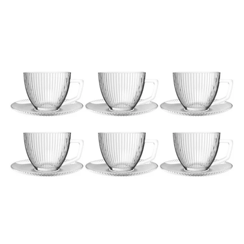 6 Xícaras de Chá em Vidro 230ml Graffiato