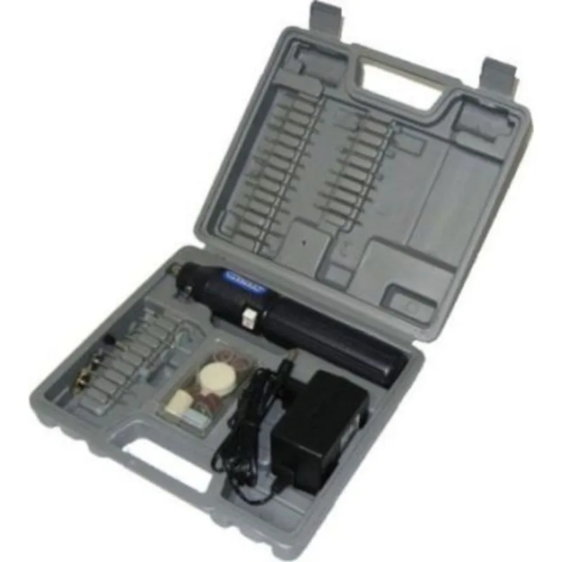 MICRO RETIFICA + 60 ACESSORIOS COM BATERIA RECARREGAVEL SEM FIO BIVOLT COM MALETA CORTA, LIXA E FURA