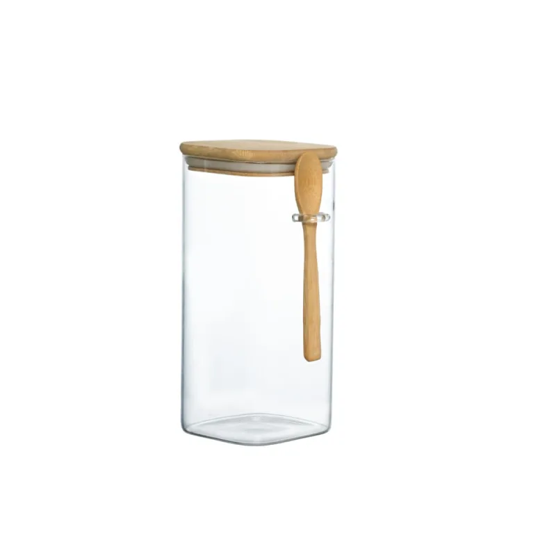 Pote Hermético Quadrado De Vidro Liege 1,7L - HAUSKRAFT