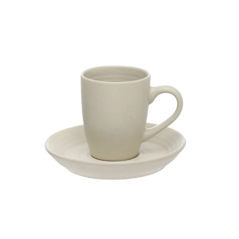 Xicara Café Sarah Bege 120Ml 4 Peças - HAUSKRAFT - Utilidades Domesticas