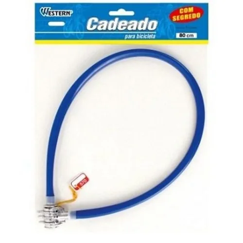 Cadeado Para Bicicleta 80 Cm Com Segredo Western - WESTERN