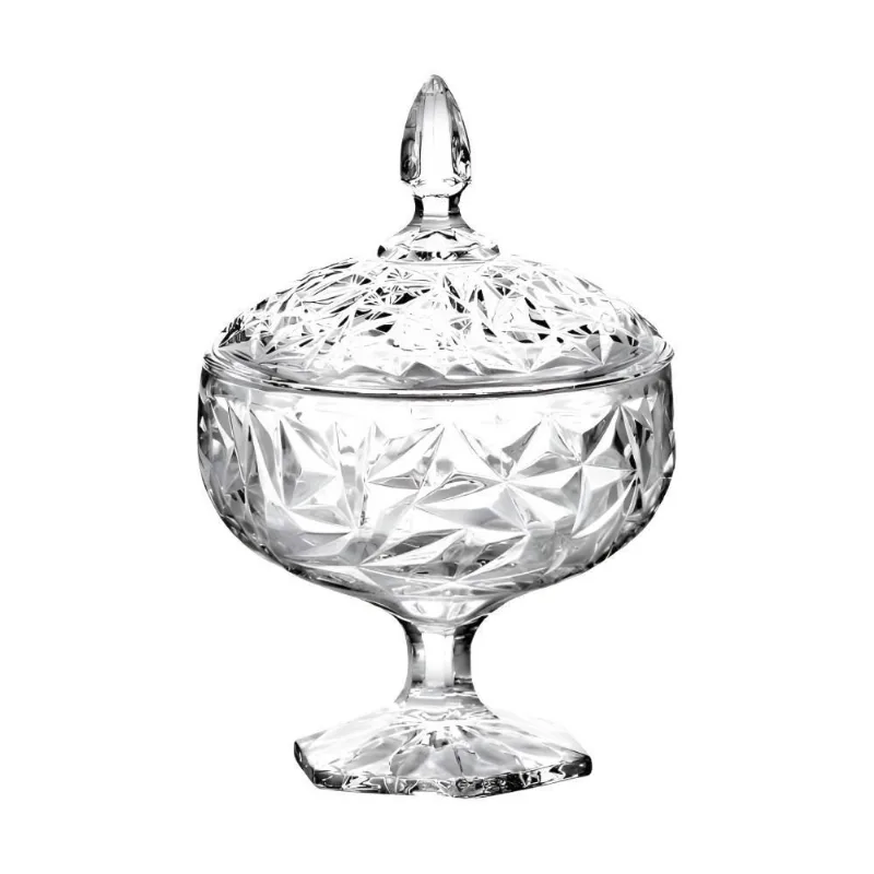 Bomboniere com Pé Ventura Hauskraft 24Cm - Transparente