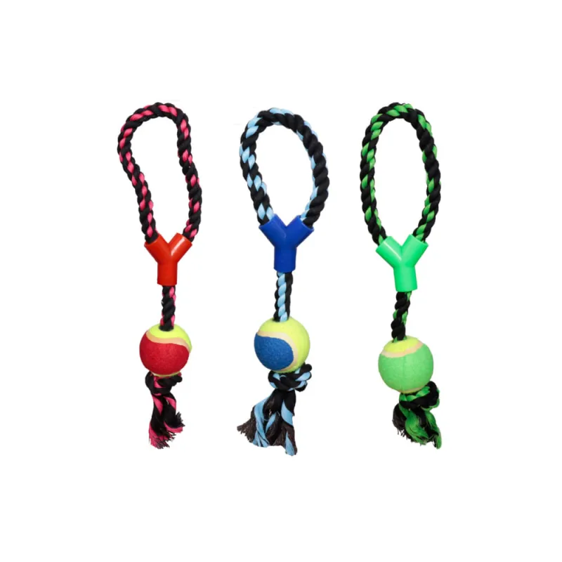 Brinquedo para Cachorro com Corda e Bola de Trinta e Oito Centímetros - Ringo - Hauskraft