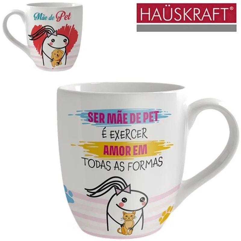 Caneca Hauskraft Meme Mãe de Pet 300ml CANC226