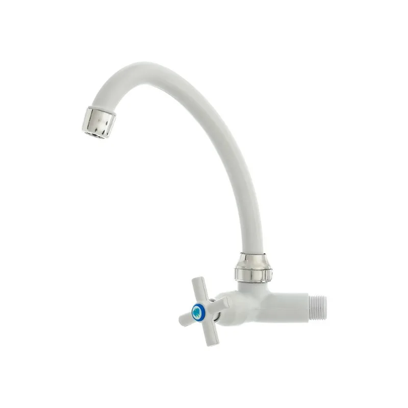 Torneira Cozinha C36 Bica Móvel Parede Abs Branco Ativi