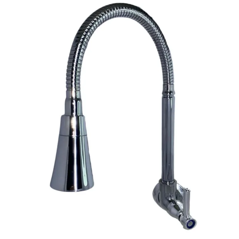 Torneira Cozinha Bica Movel Gourmet Parede Alavanca Cone Cromado Ativi