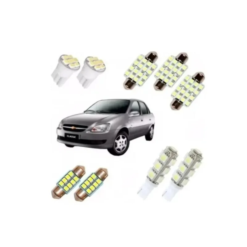 Kit Lâmpadas Led Corsa Classic Sedan 2011 2012 13 14 15 2016