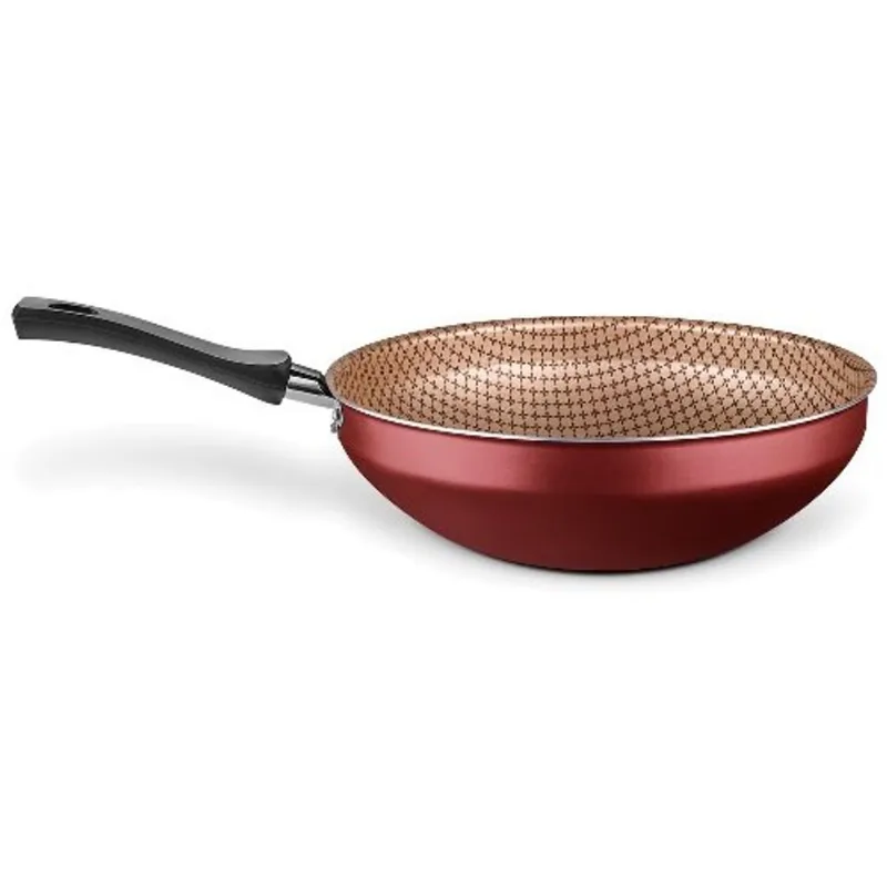 Panela Flora Wok MTA N°24 2,8L Alumínio Com Antiaderente Cereja (MP)