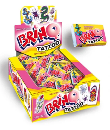 CHICLETE BOLA BRINQ TATOO 350G