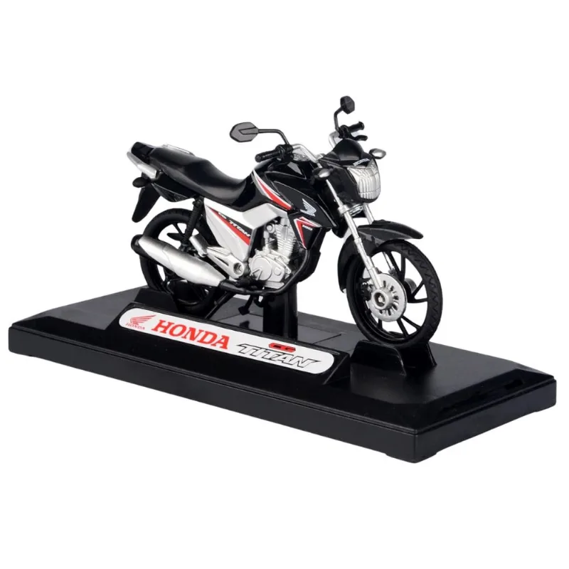 Miniatura Moto Honda CG Titan 160 2016 1/18 Preto California Toys CAL71805