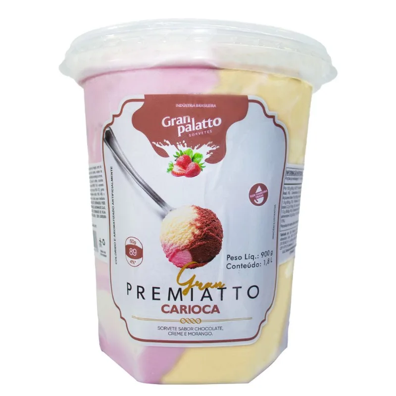 Sorvete Granpalatto 1,8L Carioca