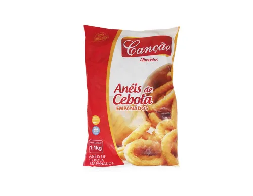 Aneis De Cebola Empanados 1100g Cancao Alimentos - CANCAO ALIMENTOS - Mercearia
