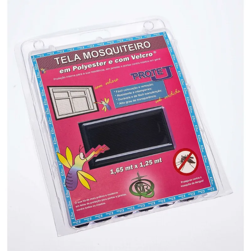 Tela Mosquiteiro Para Proteção Contra Mosquitos Janela Victoria Reggia Preta 1,25x1,65m