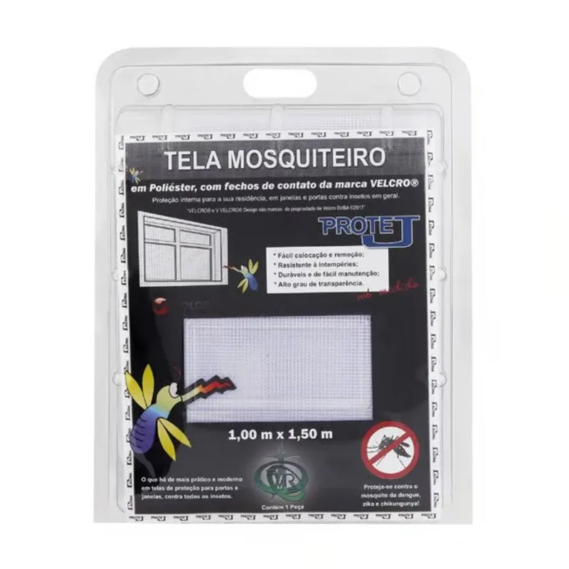 Kit Tela Mosquiteira com Velcro Victoria Reggia Kit Tela Mosquiteira com Velcro 1,00x1,50m Branca