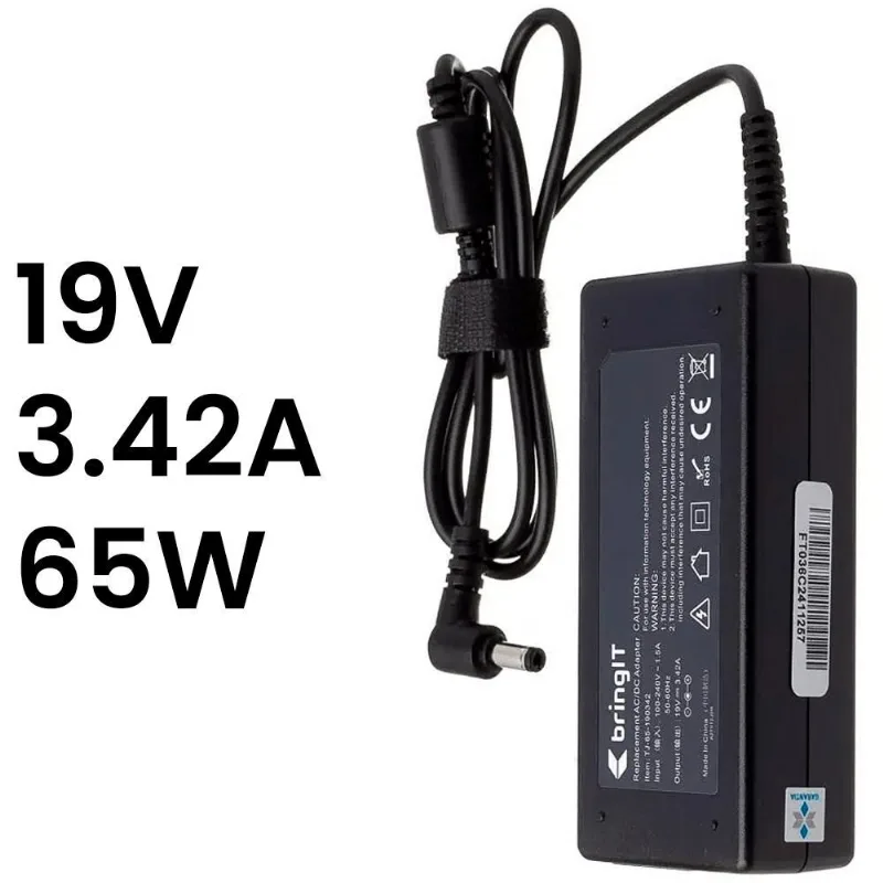 Fonte Notebook Compatível Positivo-19v 3.42a 65w-5.5x2.5mm