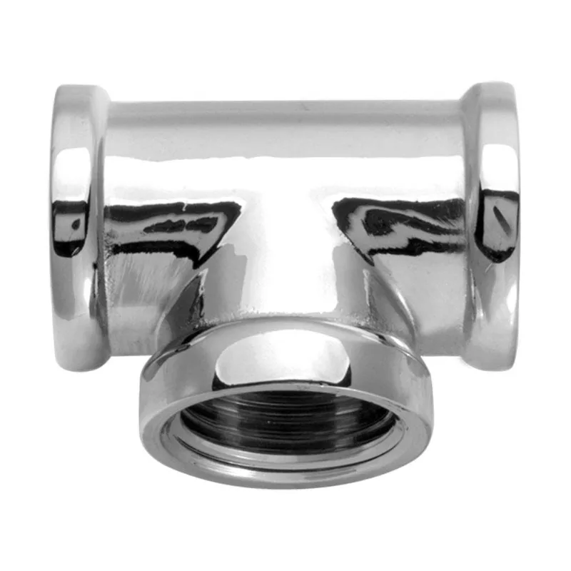 Tê 90° com rosca fêmea 1/2" cromado Blukit - Blukit