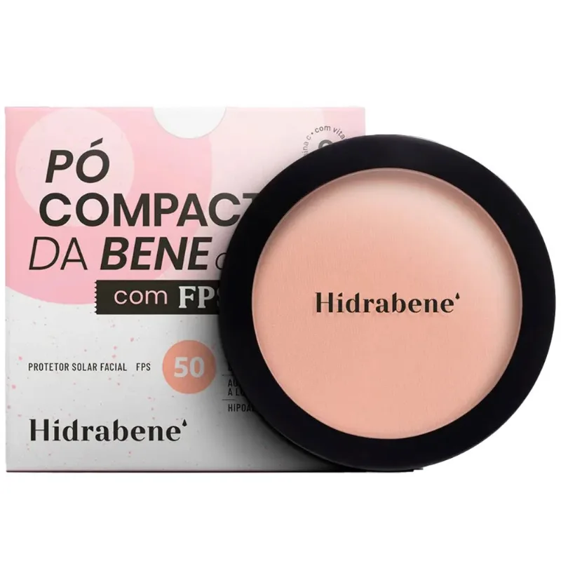 Protetor Solar Em Pó Compacto Hidrabene FPS50 Claro