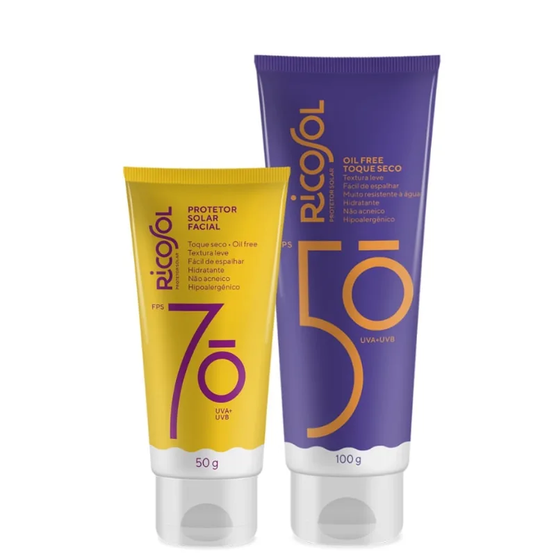 Kit Protetor Solar Corporal 180g Facial 50g FPS70 – Ricosol