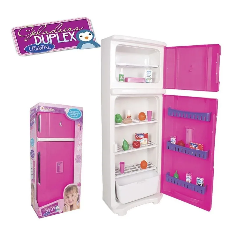 Geladeira De Brinquedo Infantil Grande Duplex 65cm Oferta