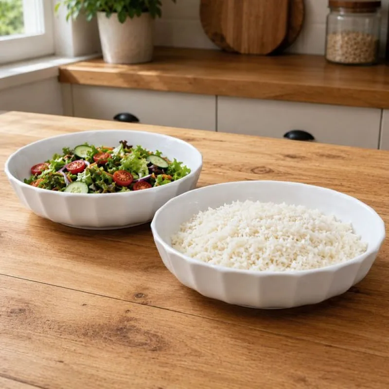 Tigela Bowl Saladeira Branca Gourmet Melamina 1,06L Kit 4pçs - Genérico