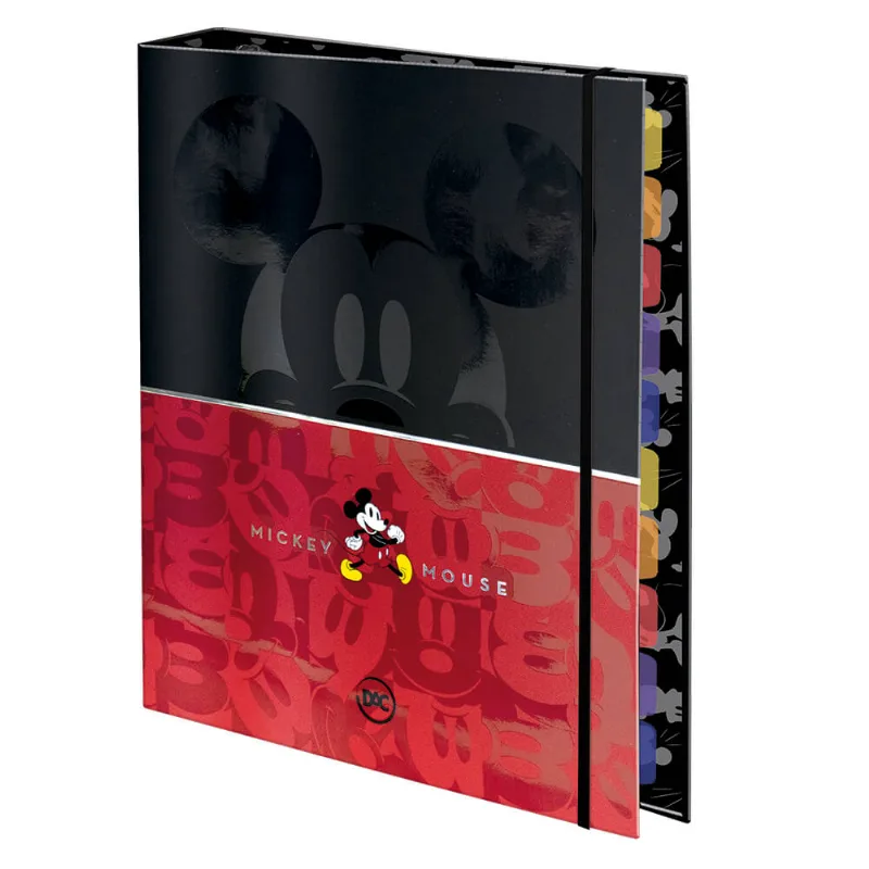 Fichário Colegial 1/4 10 Matérias Mickey Mouse 48 Folhas